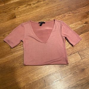 Mauve short sleeve bodysuit